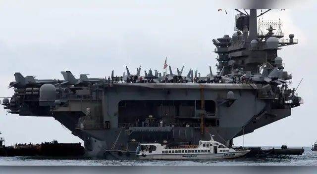 El portaaviones nuclear Theodore Roosevelt.