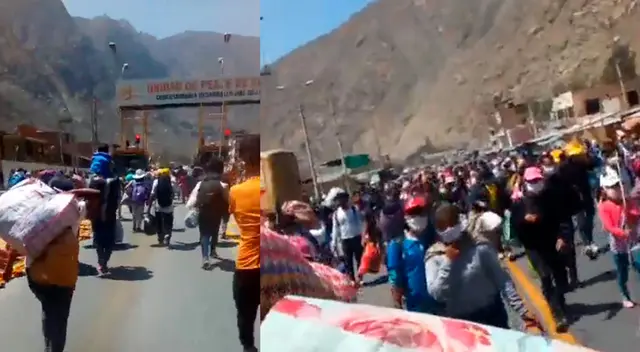 Marcha a pie hacia Huancavelica de Corcona Marcha a pie hacia Huancavelica de Corcona
