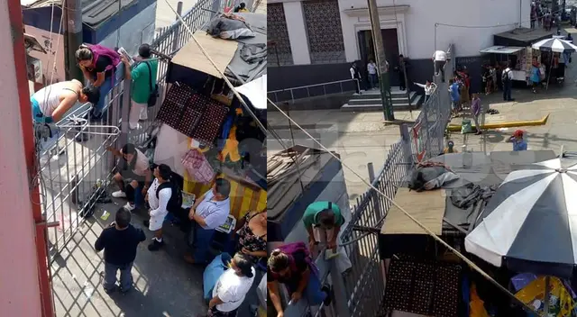 Trepan pese a la existencia de un cable de alta tensión que podría provocar una tragedia. Trepan pese a la existencia de un cable de alta tensión que podría provocar una tragedia.