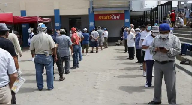 Banco de la Nación: Miles de peruanos realizan colas para poder cobrar su bono de 380 soles.