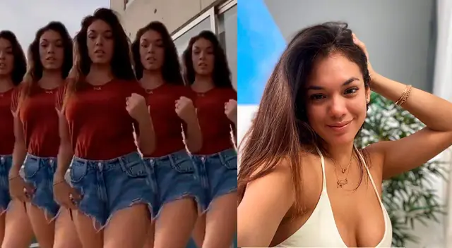 Jazmín Pinedo hizo sensual challengue en Tik Tok.