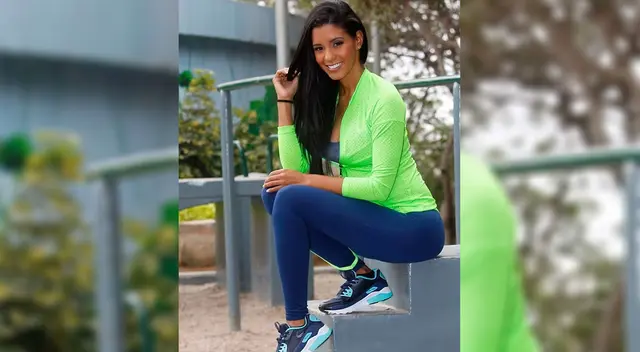 Modelo entrena en su casa en esta cuarentena.