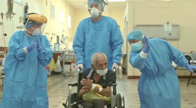 Don Valerio, el peruano que venció el COVID-19 a sus 90 años. Don Valerio, el peruano que venció el COVID-19 a sus 90 años.