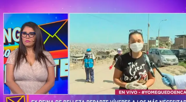 Ex Miss Perú Amazonas se solidariza con los más necesitados en cuarentena.