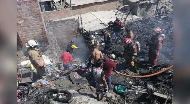 Incendio en San Martín de Porres Incendio en San Martín de Porres