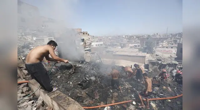 Incendio en San Martín de Porres Incendio en San Martín de Porres