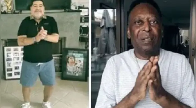 Pelé y Maradona juntos otra vez.