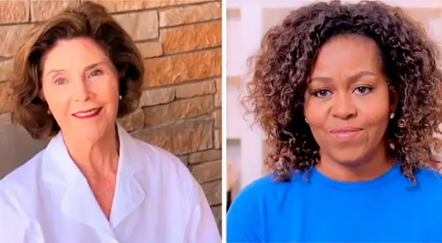 Laura Bush y Michelle Obama Laura Bush y Michelle Obama