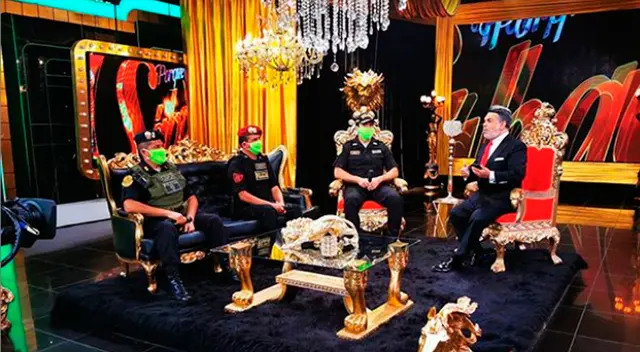 Cuestionan al ministro Moran por permitir que grupo de policías asista al programa de Chibolín.