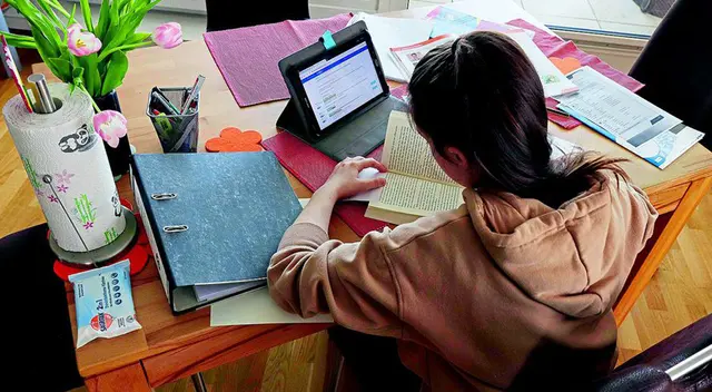 Clases virtuales en institutos.