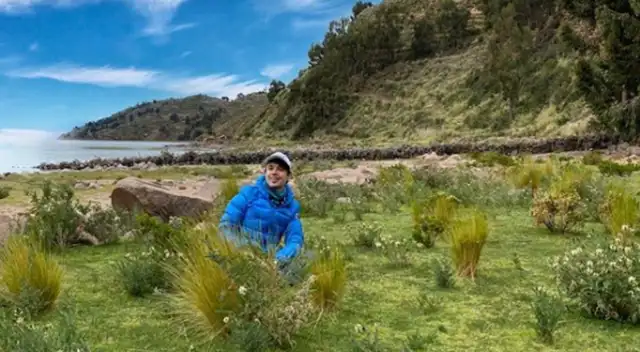 Bruno Pinasco también compartió una fotografía suya durante uno de sus muchos viajes.