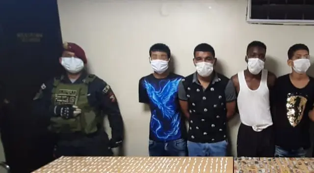 Banda detenida por la PNP.