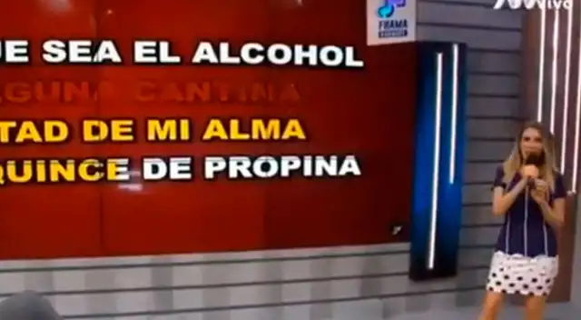 La periodista decidió cantar nuevamente en su programa. La periodista decidió cantar nuevamente en su programa.