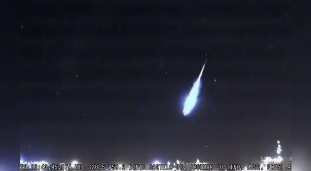 El gigante bólido no provocó pérdidas humanas ni daños materiales. El gigante bólido no provocó pérdidas humanas ni daños materiales.