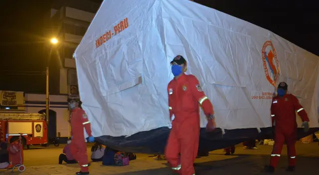 Carpa instalada en Plaza Manco Cápac.