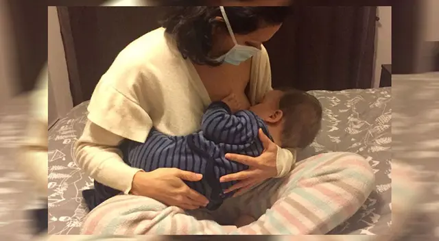 Madre dando de lactar.