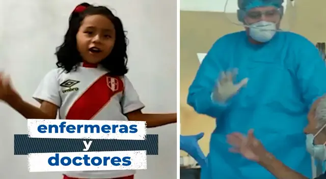 La pequeña pide una ronda de aplausos para quienes conforman la primera línea de fuego.