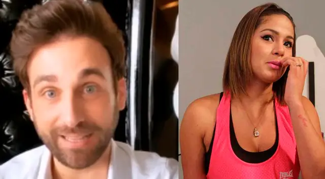 Peluchín sobre Katty García y Karim Vidal. Peluchín sobre Katty García y Karim Vidal.