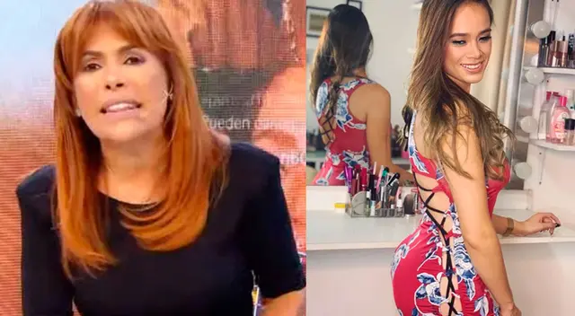 Magaly Medina le da con palo a Jossmey Toledo. Magaly Medina le da con palo a Jossmey Toledo.