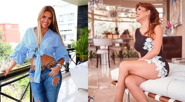 Magaly Medina y Jessica Newton preparan una celebración.