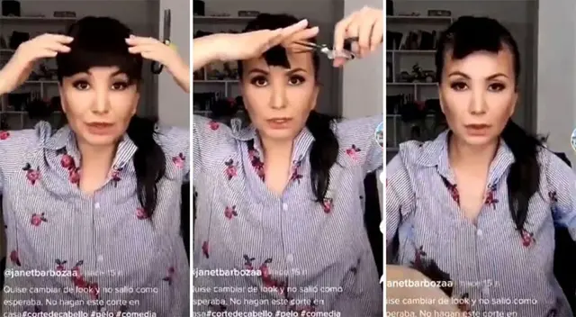 Ex trabajadora de Janet Barboza afirman que utiliza extensiones. Ex trabajadora de Janet Barboza afirman que utiliza extensiones.