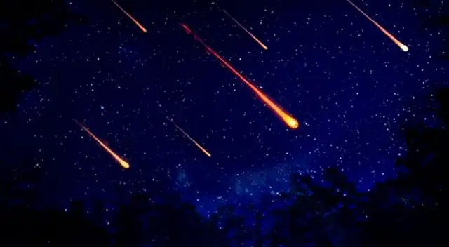 Lluvia de meteoros.