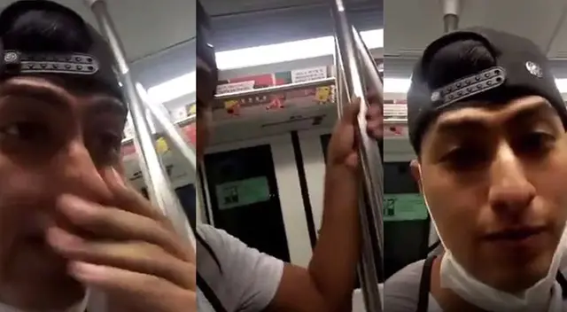 Identifican a sujeto que dejó sus secreciones nasales en el Metro de Lima. Identifican a sujeto que dejó sus secreciones nasales en el Metro de Lima.