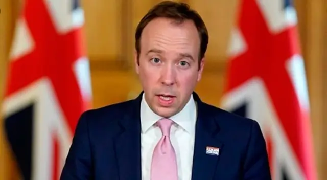 El secretario de Salud del Reino Unido, Matt Hancock. El secretario de Salud del Reino Unido, Matt Hancock.