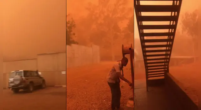 También provocó que los cielos se tornen de un color rojizo provocando el temor de los habitantes.