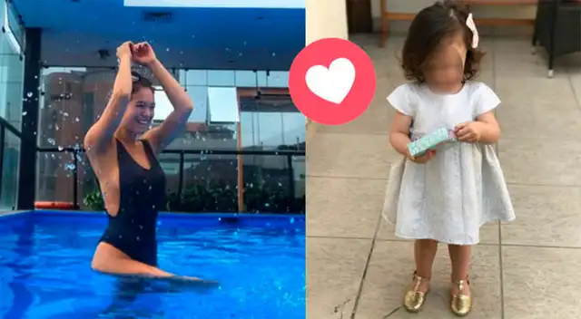 Jazmín Pinedo celebra el día de las madres junto a su hija.