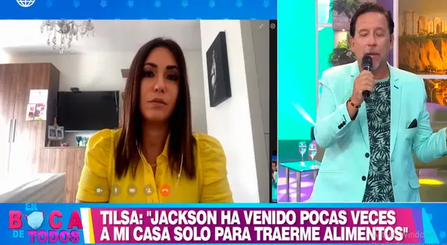 Tilsa Lozano enojada por carro que la vigila en su casa.