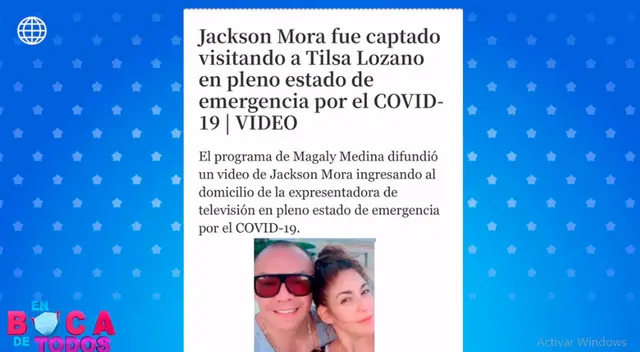 Tilsa Lozano enojada por carro que la vigila en su casa.