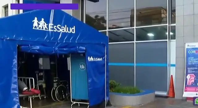 Dejan morir a hombre en carpa de hospital de Surquillo.