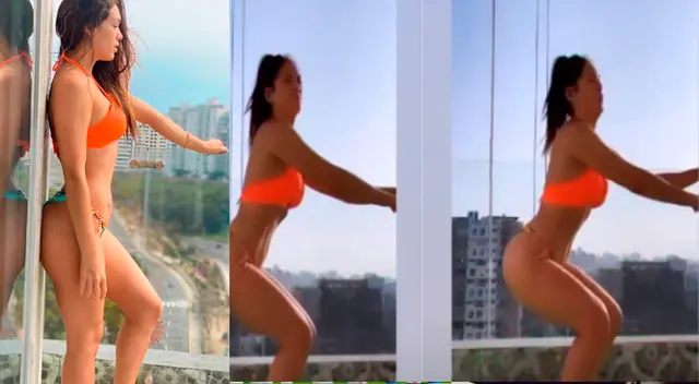Jazmín Pinedo ejercita su cuerpo en cuarentena. Jazmín Pinedo ejercita su cuerpo en cuarentena.