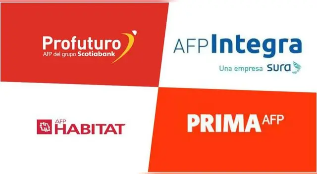 AFP: Profuturo, Integra, Habitat y Prima. AFP: Profuturo, Integra, Habitat y Prima.