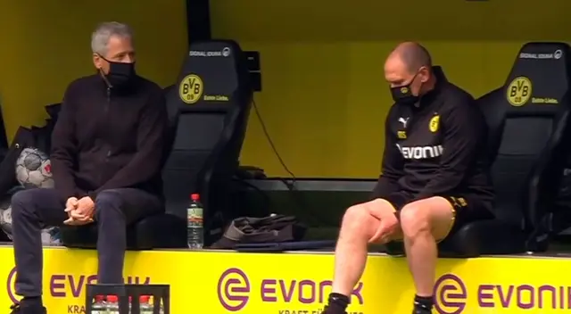 Comando técnico mantiene la distancia y todos usan mascarillas.