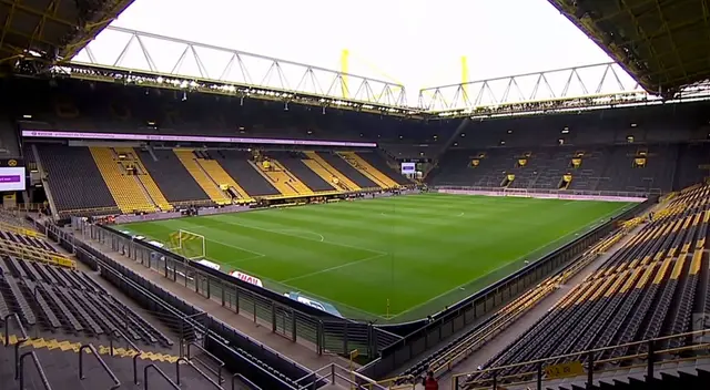 Estadio del Dortmun cumple con los protocolos de sanidas obligatorios en Alemania.