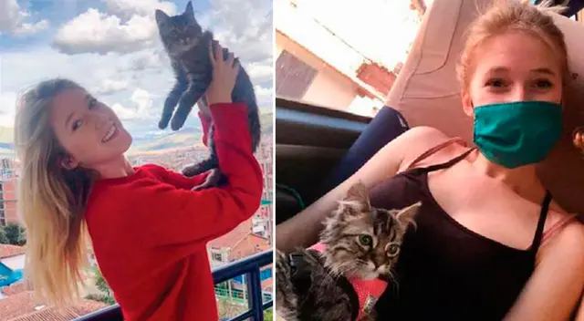 Selena Ali y el gatito Lee Selena Ali y el gatito Lee
