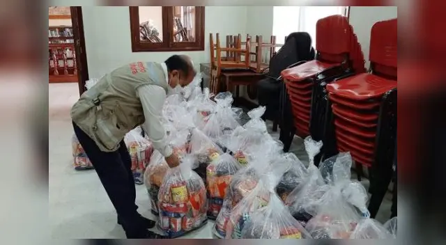 Canastas con alimentos básicos llega para población iquiteña afectada por la pandemia