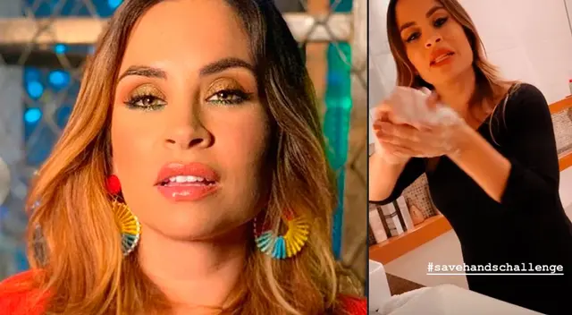 Ethel Pozo enseña a lavarse las manos. Ethel Pozo enseña a lavarse las manos.