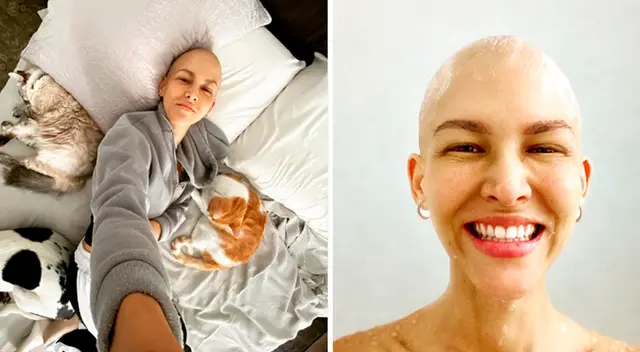 Anahí de Cárdenas demuestra que el amor de sus mascotas la hacen feliz.