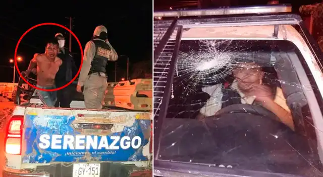 Sujeto agredió a PNP en pleno toque de queda. Sujeto agredió a PNP en pleno toque de queda.