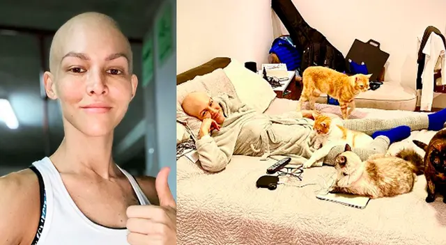 Anahí de Cárdenas demuestra que el amor de sus mascotas la hacen feliz.