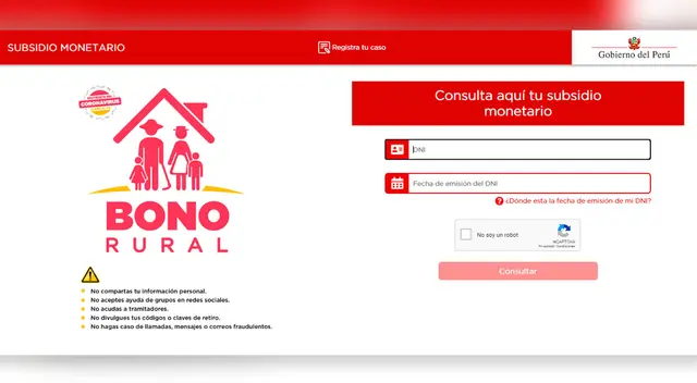 Conoce todos los detalles para cobrar el bono rural, entregado por el Gobiernno.