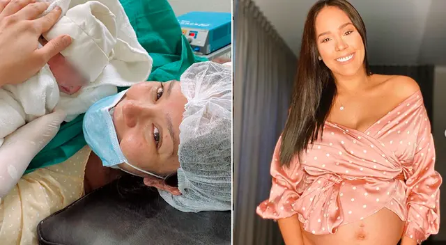 Feliz de tener a su segunda hija en sus brazos.