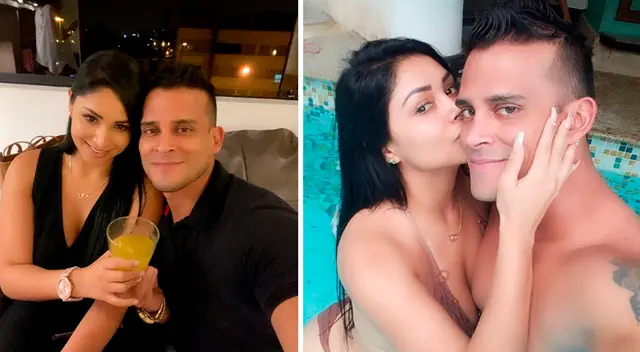 Christian Domínguez y Pamela Franco se protegen antes de salir de casa. Christian Domínguez y Pamela Franco se protegen antes de salir de casa.