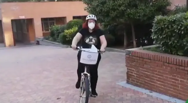 Elena Martínez ha recorrido 600 kilómetros desde el inicio de la pandemia. Elena Martínez ha recorrido 600 kilómetros desde el inicio de la pandemia.