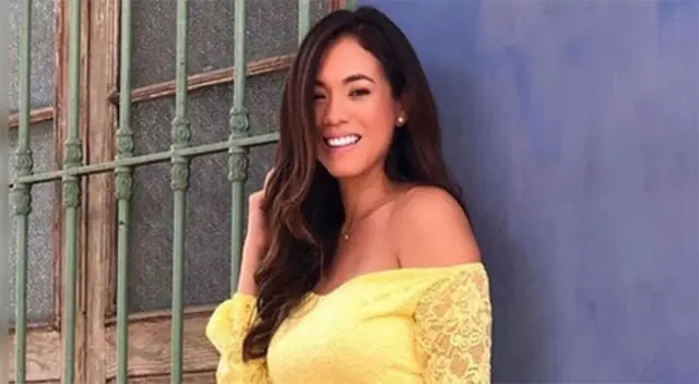 Jazmín Pinedo muestra sus medidas de seguridad.