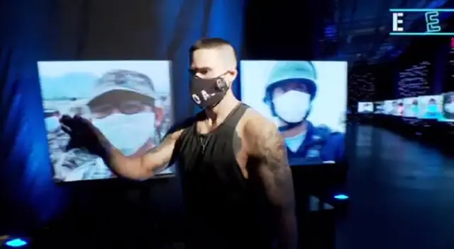 Jazmín Pinedo y Gino Assereto se reencontraron en Esto es guerra. Jazmín Pinedo y Gino Assereto se reencontraron en Esto es guerra.