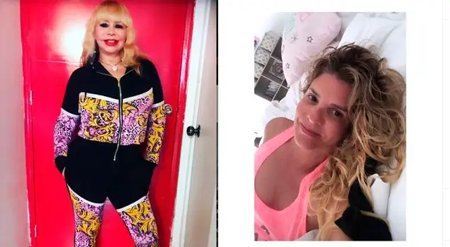 Susy Díaz echa flores a Johana San Miguel.